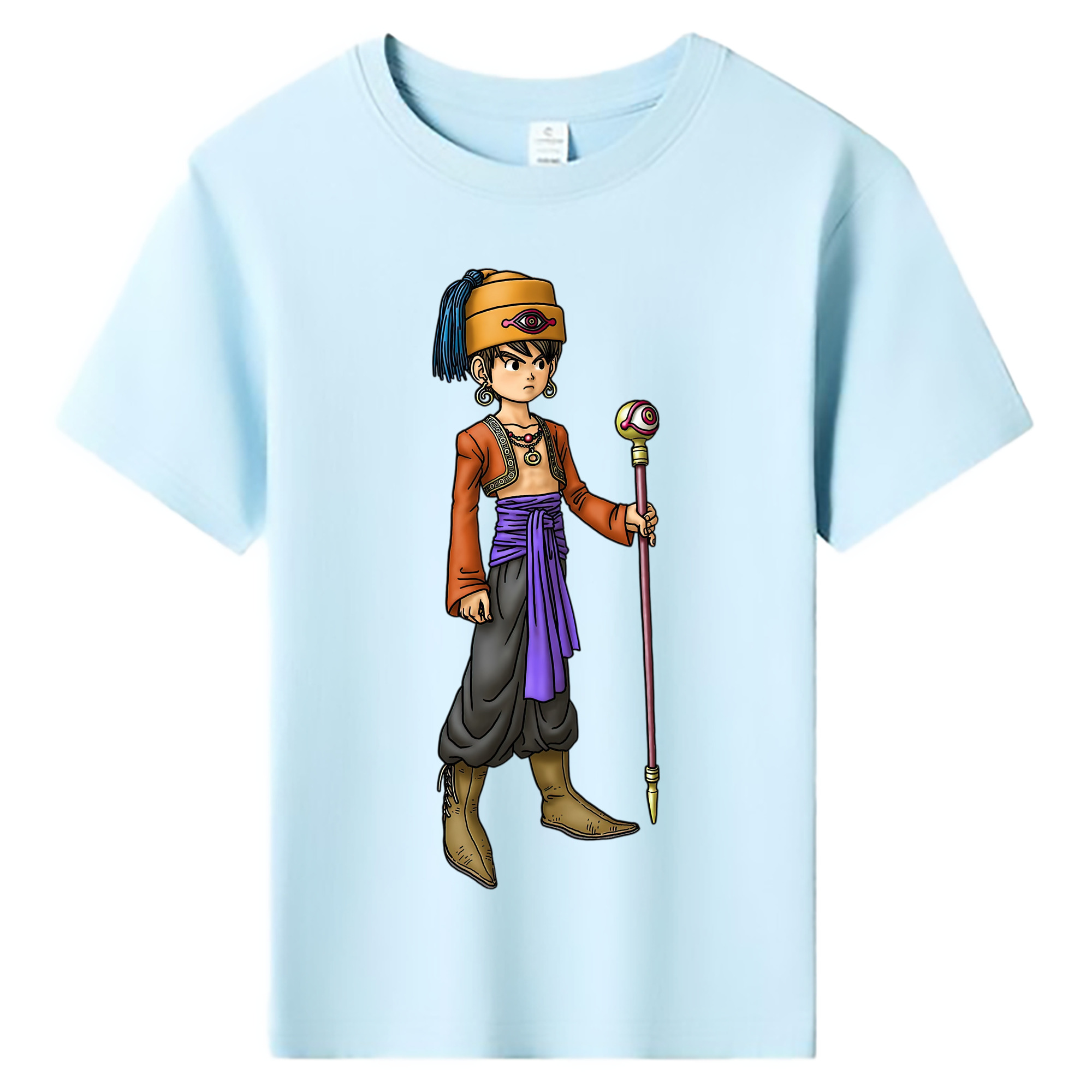 （画像用） ドラゴンクエスト Doragon Kuesuto Dragon Quest 綿100％キッズTシャツ（フロントプリント）
